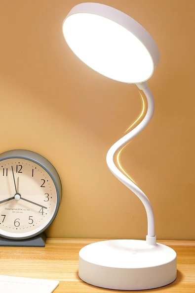 Şarjlı Dokunmatik LED Masa Lambası – 20 LED, 3 Renk Ayarlı Okuma Işığı, Ayarlanabilir Gövdeli Lamba - 3