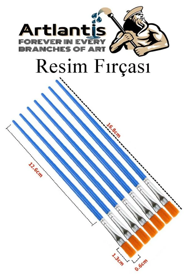 Resim Fırçası 30 Adet Sentetik Fırça Ekonomik Suluboya Akrilik Boya Guaj Boya Yağlı Boya Resim Boyama - 2