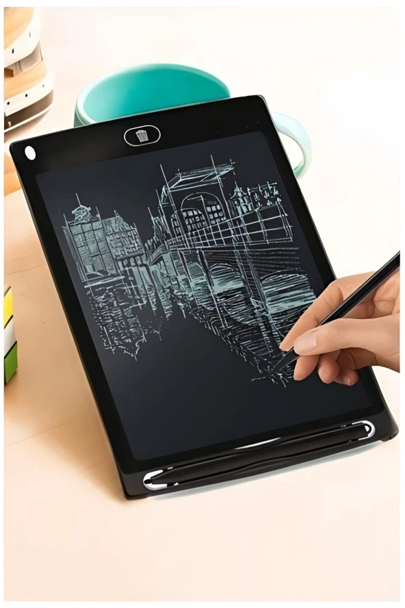 Tablet Çizim Yazı Tahtası Lcd 8,5 Inç Dijital Kalemli Grafik Not Yazma Taşınabilir Eğitim Tableti