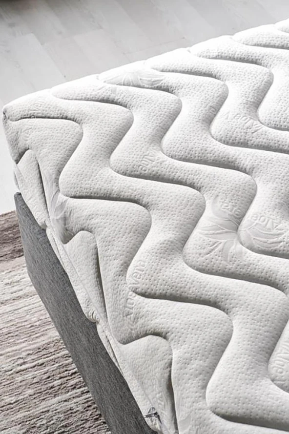 Niron Slim Pocket Yatak Seti 180x200 Çift Kişilik Paket Yaylı Yatak, Gri Metal Baza ve Başlık Takımı - Resim 4