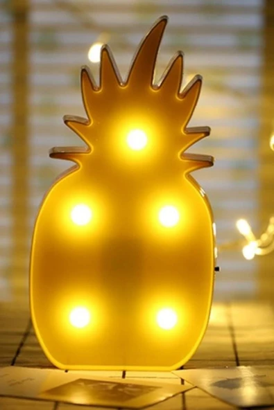 Dekoratif Ananas Şekilli Led Aydınlatma Duvar Monte Edilebilir Led Masa Lamba - 3