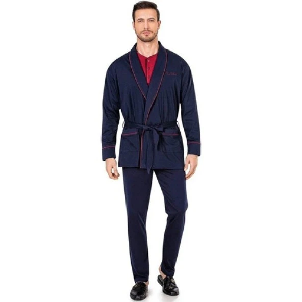 Pierre Cardin Erkek Lacivert Damat Çeyizlik Pijama Takımı 2020