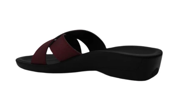 Ceyo Siena-14 Bordo Rahat Ortapedik Kadın Terlik - Resim 4