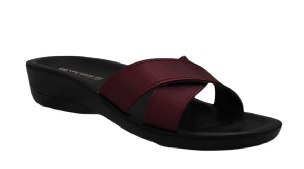 Ceyo Siena-14 Bordo Rahat Ortapedik Kadın Terlik - Resim 2