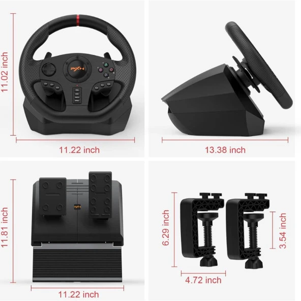 Cosmostech PXN V900 Gaming Racing Wheel PC, PS4, PS3, Switch, Xbox ONE, Xbox Series X/S Uyumlu Oyuncu Direksiyonu - 6