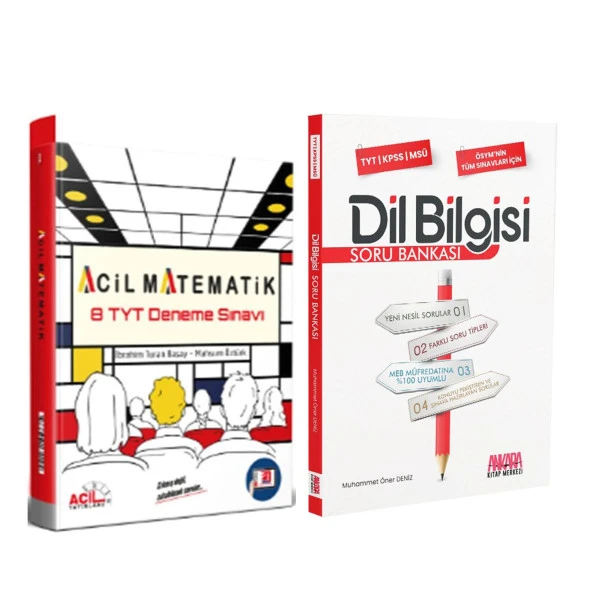 Acil TYT Son Seans 8 Rejenerasyon Matematik Deneme ve AKM Dil Bilgisi Soru Bankası Seti 2 Kitap