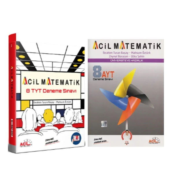 Acil Yayınları TYT 8 li Rejenerasyon ve AYT 8 li Deneme Seti 2 Kitap