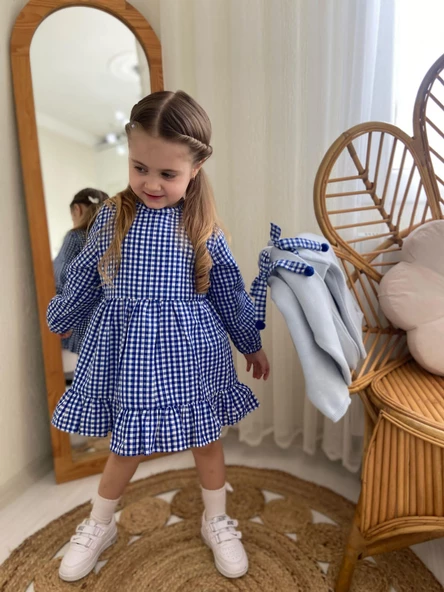 MODAVALS TRİKO HIRKA TOKA PÖTÜKARE KIZ ÇOCUK ELBİSE 3LÜ KOMBİN - 12