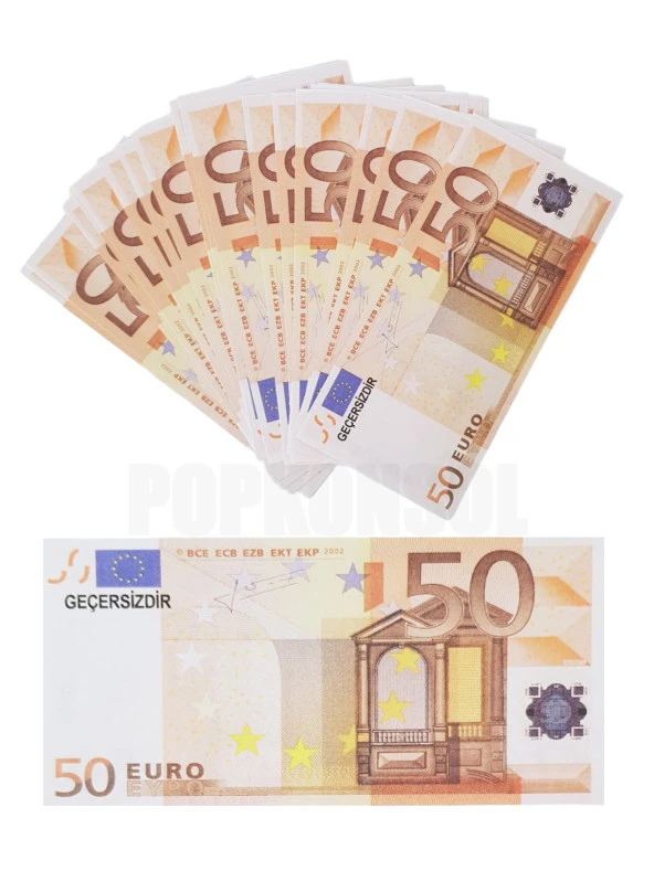 50 Adet 50 Euro Geçersiz Para Parti Şaka Düğün Oyun Parası Fim Dizi Çekimleri İçin