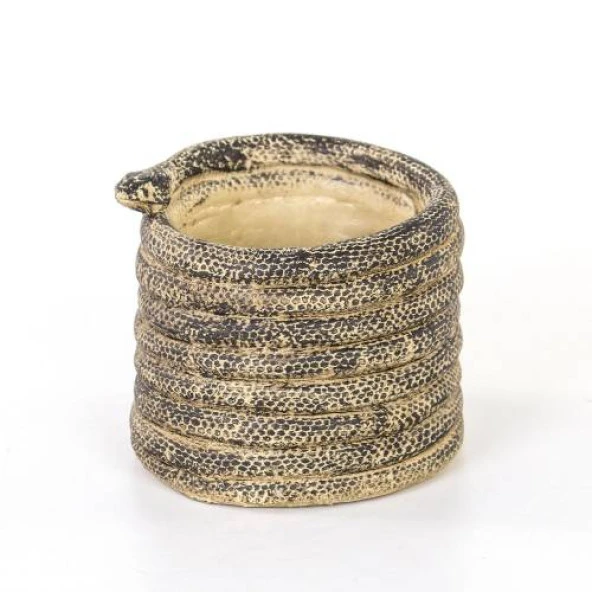 Euro Flora Yılan Figürlü Beton Saksı 9x10.5 Cm - 2