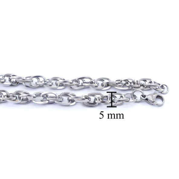 Çelik Zincir Kolye 316L Samanyolu  Model -  - ZN-287 - Resim 3