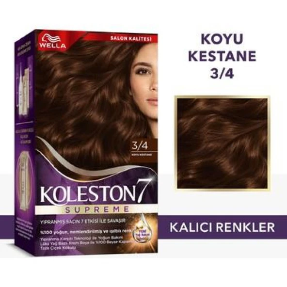 Koleston Supreme Kit 3/4 Koyu Kestane