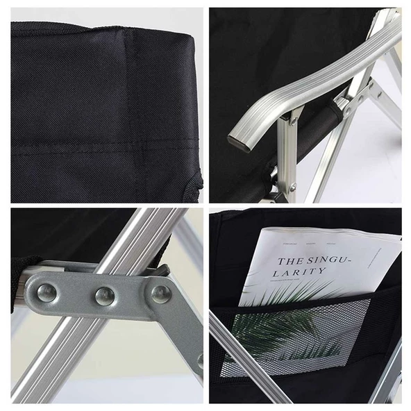 Madfox Dachuan Katlanır Kamp Sandalyesi Siyah - 3