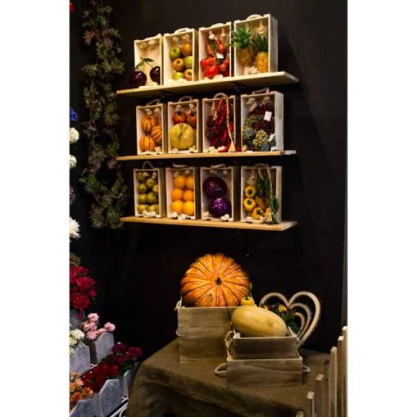 Euro Flora Dekoratif Yeşil Elma Yapay 8 Cm - 2