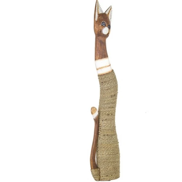 Euro Flora Ahşap Kedi Dekor 21,5x8x96 Cm - 2