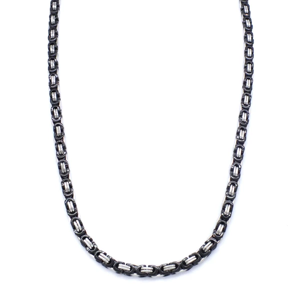 Çelik Zincir Siyah Detaylı Kral Model - ZN-269 - Resim 6