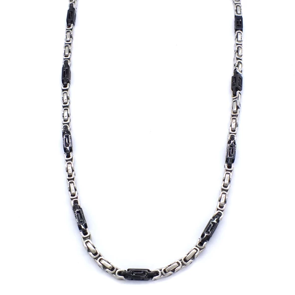 Çelik Zincir Siyah Detaylı Kral Model - ZN-271 - Resim 6