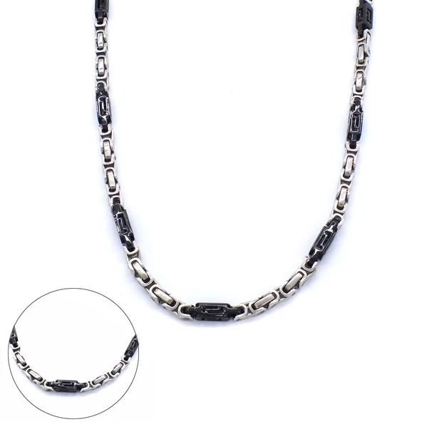 Çelik Zincir Siyah Detaylı Kral Model - ZN-271 ürün görseli