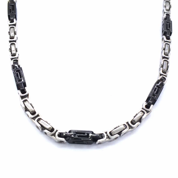 Çelik Zincir Siyah Detaylı Kral Model - ZN-271 - Resim 4