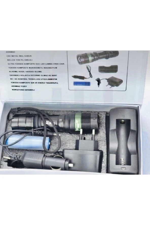 Watton Acil Durum El Feneri Wt-037 Zoomlu Şarjlı 500 Lümen - 4