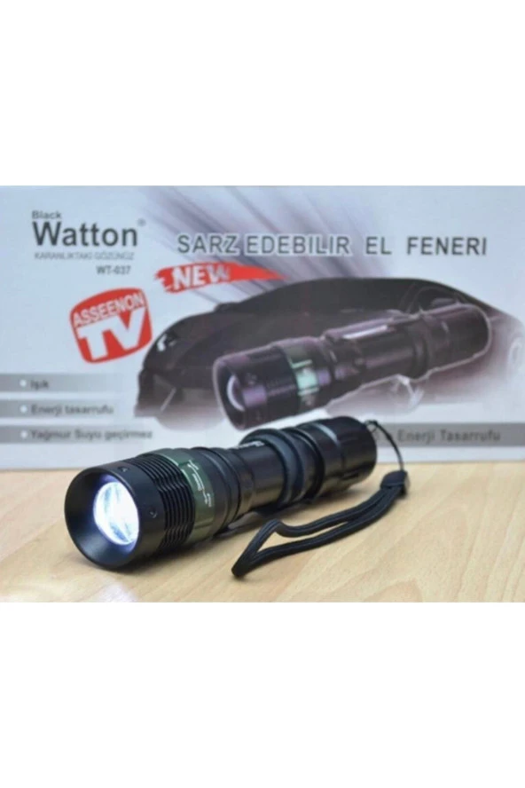Watton Acil Durum El Feneri Wt-037 Zoomlu Şarjlı 500 Lümen - 5