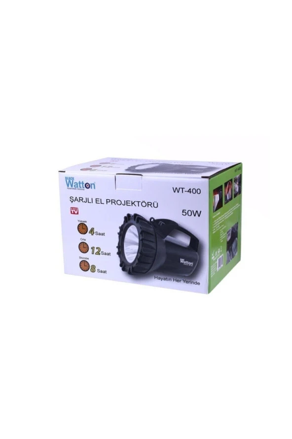 Watton Orjinal Wt-400 Şarjlı 50 W Projektör - 4