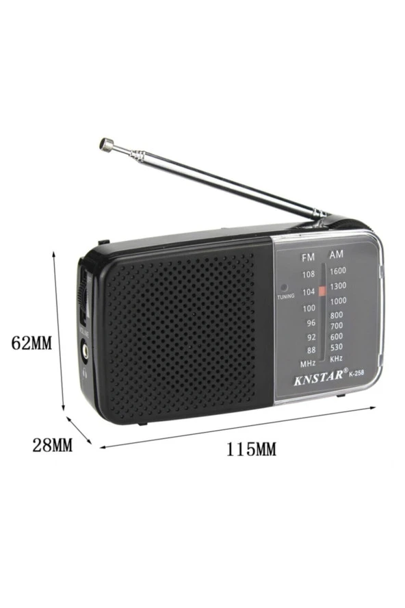 Knstar Radyo Pilli Cep Radyosu Fm-am Güçlü Çekim Kaliteli Kulaklık Girişi Olan El-cep-deprem Çantası Radyo - 3