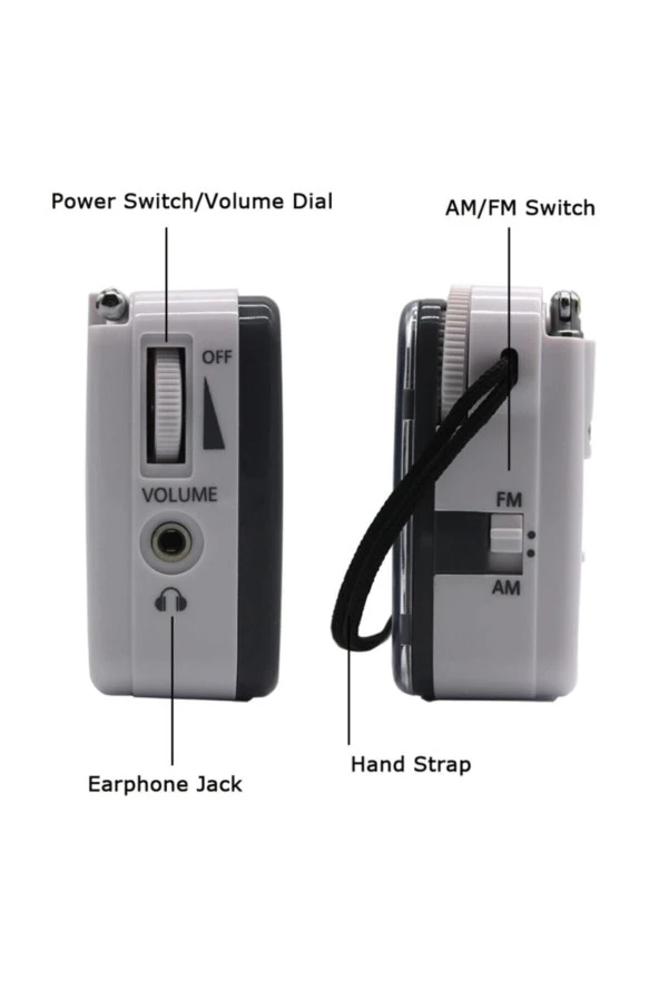 Knstar Radyo Pilli Cep Radyosu Fm-am Güçlü Çekim Kaliteli Kulaklık Girişi Olan El-cep-deprem Çantası Radyo - 4