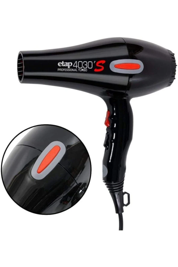 Etap 4030S Turbo Profesyonel 2500 W Saç Kurutma Makinesi, Siyah