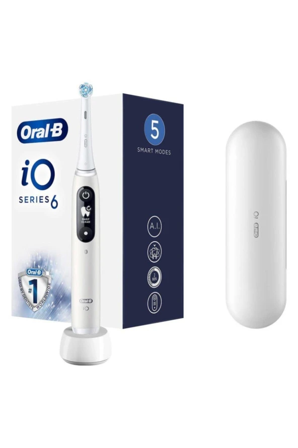 Oral-B iO - 6 Şarjlı Diş Fırçası Beyaz En Yeni 990396