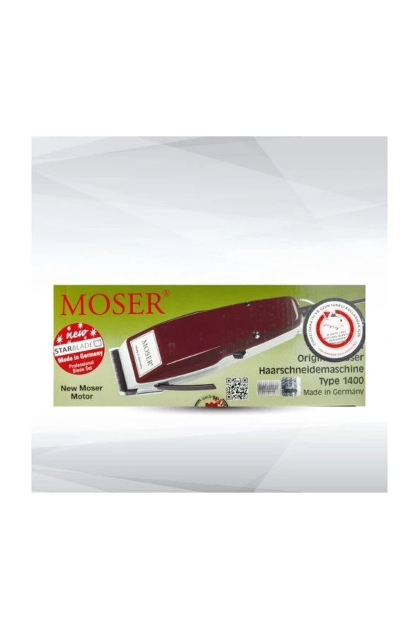 Moser Yok 1400-0050 Elektrikli Saç Kesim Makinası 2 Yıl 1-3 Kablolu Beyaz İthalatçı Garantili Saç-Sakal K