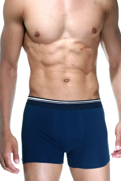 3 Adet Berrak 1097 Pamuk Likralı Erkek Boxer Şort Paçalı Külot Don - 2