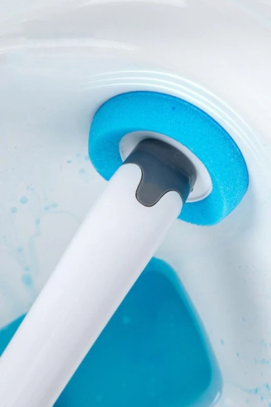 Tek Kullanımlık Tuvalet Fırçası – El Değmeden Kullanım, Deterjanlı Klozet Temizleyici 6’lı Sünger Set - 6