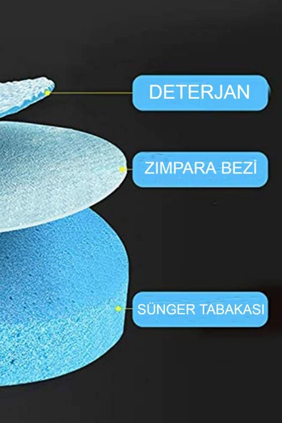 Tek Kullanımlık Tuvalet Fırçası – El Değmeden Kullanım, Deterjanlı Klozet Temizleyici 6’lı Sünger Set - 8