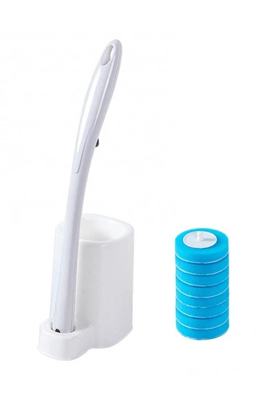 Tek Kullanımlık Tuvalet Fırçası – El Değmeden Kullanım, Deterjanlı Klozet Temizleyici 6’lı Sünger Set - 7
