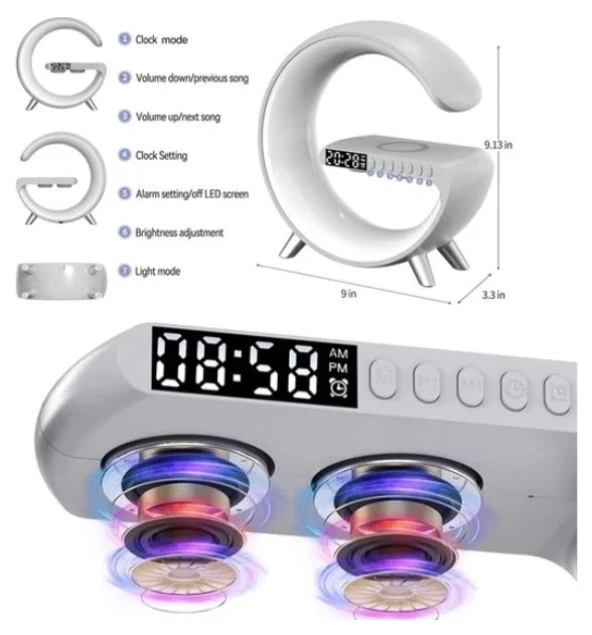 Universal G Shaped Lamba Speaker Kablosuz Hoparlör - Speaker - 4