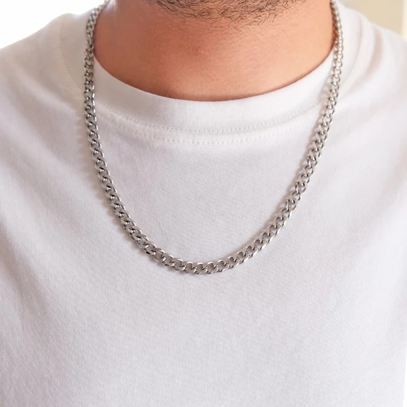 Çelik Zincir 316L Unisex Figaro Model 6.5 MM ZN-295 - Resim 2