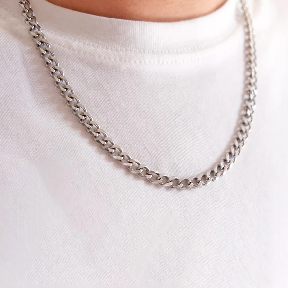 Çelik Zincir 316L Unisex Figaro Model 6.5 MM ZN-295 - Resim 3