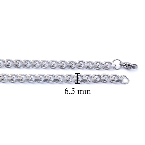 Çelik Zincir 316L Unisex Figaro Model 6.5 MM ZN-295 - Resim 4