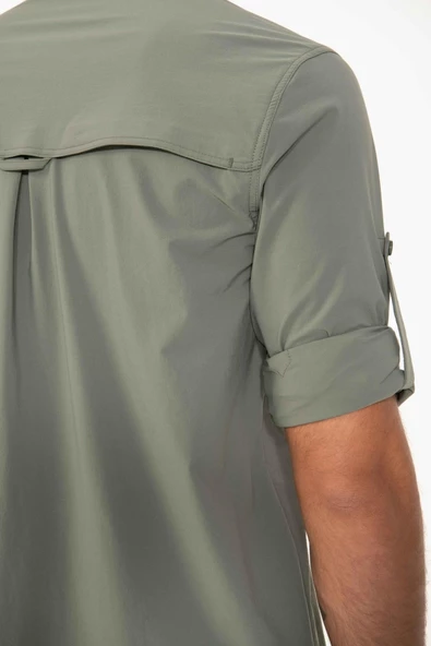 2AS GABLİN - Erkek Likralı Haki - Hızlı Kuruyan Outdoor Gömlek - 2ASGBL0303 - 8