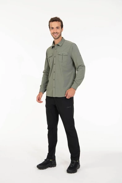 2AS GABLİN - Erkek Likralı Haki - Hızlı Kuruyan Outdoor Gömlek - 2ASGBL0303 - 4