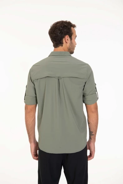 2AS GABLİN - Erkek Likralı Haki - Hızlı Kuruyan Outdoor Gömlek - 2ASGBL0303 - 7
