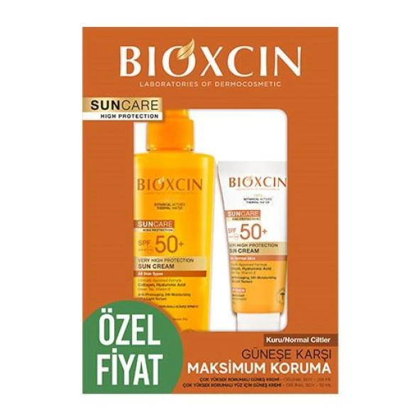 Bioxcin Suncare Kuru ve Normal Ciltler İçin Sprey 200ml + Krem 50ml