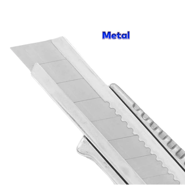 Gönen Metal Maket Bıçağı Eko 18 mm Alüminyum Metal Gövde Sağlam Dayanıklı - 5