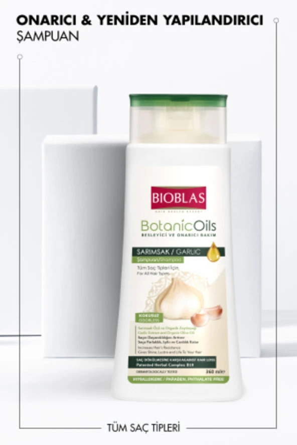 Bioblas Botanic Oils Sarımsak Şampuanı 360 ml - Kokusuz - 3