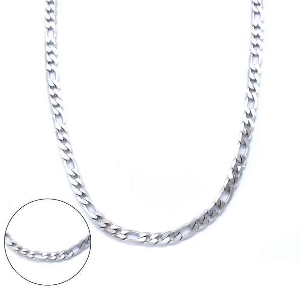 Çelik Zincir Kolye 316L 4.5 MM Figaro Model ZN-153 ürün görseli 1