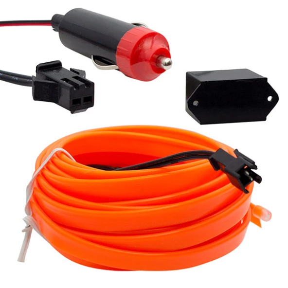 Powermaster 5 Metre Oranj Araç İçi Neon İp Aydınlatma - 2