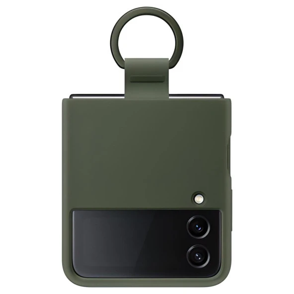 Samsung Z Flip 4 Yüzüklü Silikon Kılıf - Haki EF-PF721TGEGWW - 2