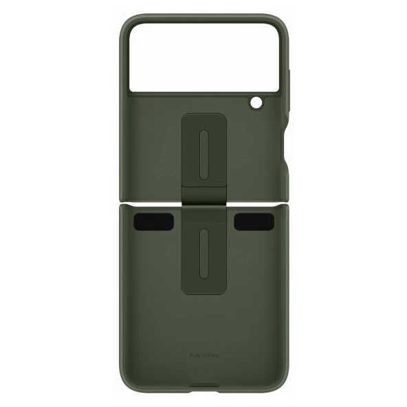 Samsung Z Flip 4 Yüzüklü Silikon Kılıf - Haki EF-PF721TGEGWW - 4