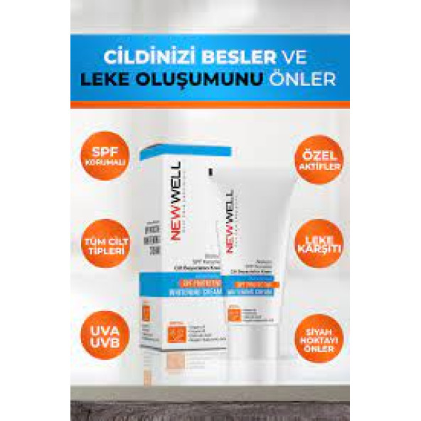 NEWWEL  Besleyici SPF Korumalı Cilt Beyazlatıcı Krem 50ML